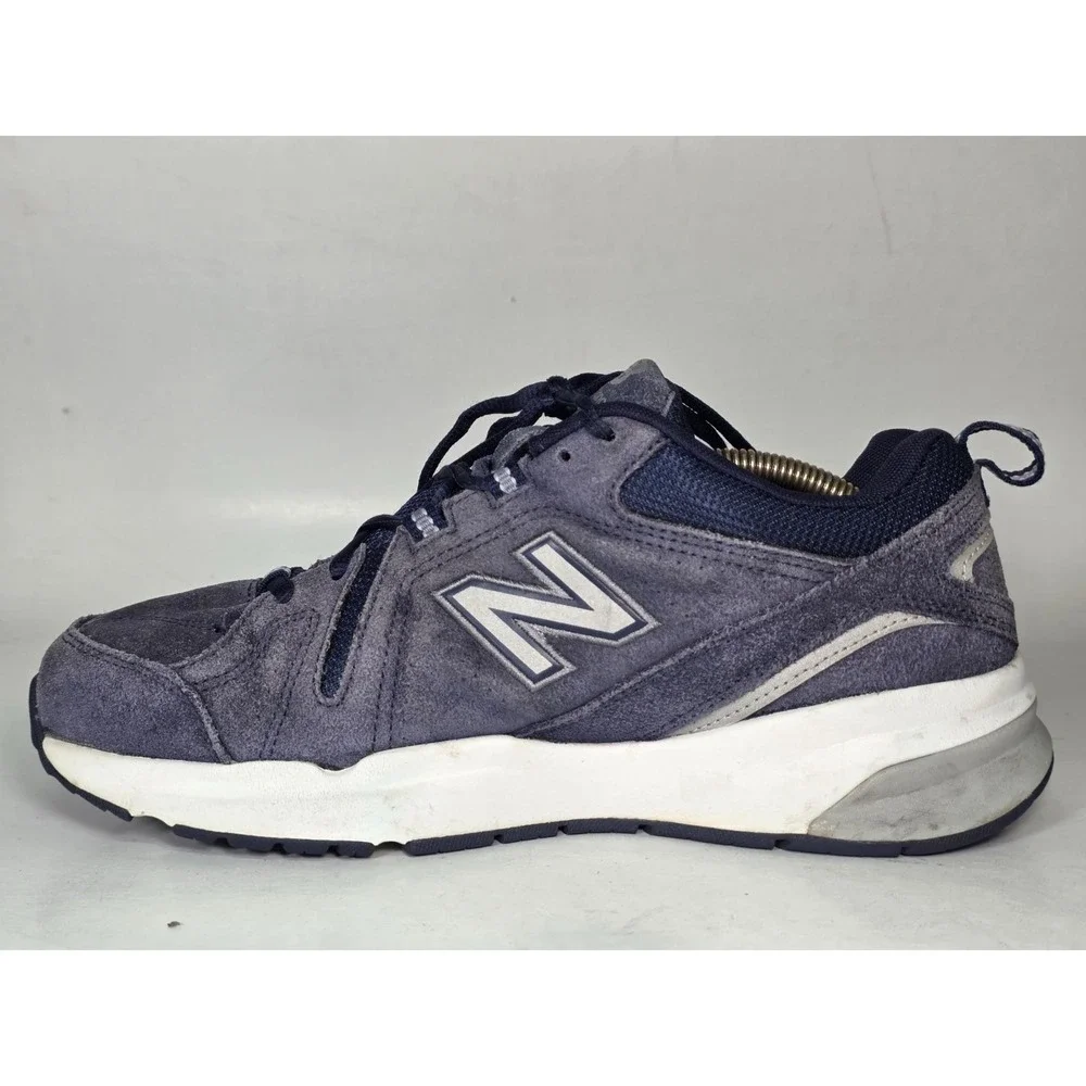 New Balance 608 V5 Men's Sneakers Size 8.5 Navy White Blue Suede ABZORB Shoes‎